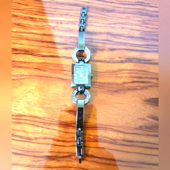 Decade Hematite Rhinestone Square Face Women's watch - Picture 4 of 11